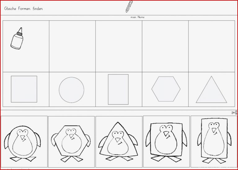 Formen erkennen – 5 Arbeitsblätter – Zaubereinmaleins Shop