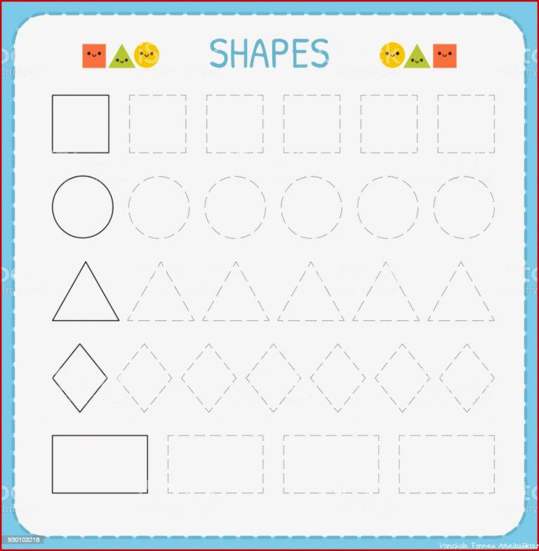 Formen Und Geometrischen Figuren Zu Lernen Vorschule Oder