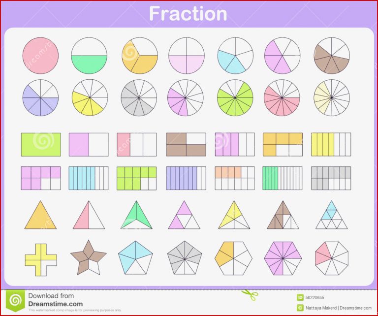 Fraction for Education Stock Vector Illustration Of