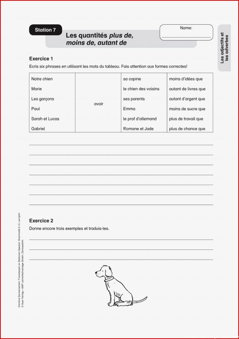 Französisch 1 Lernjahr Arbeitsblätter Kostenlos Worksheets