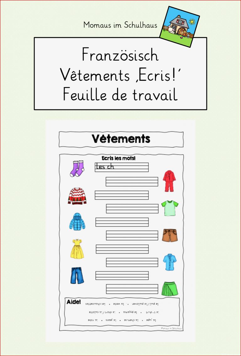 Französisch Arbeitsblätter Klasse 7 Kostenlos Ausdrucken
