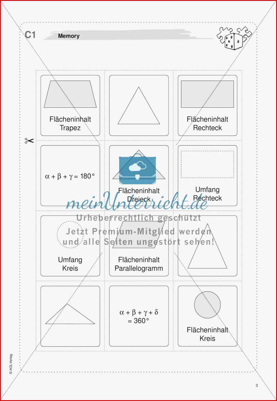 Freiarbeit Geometrische Flächen Meinunterricht