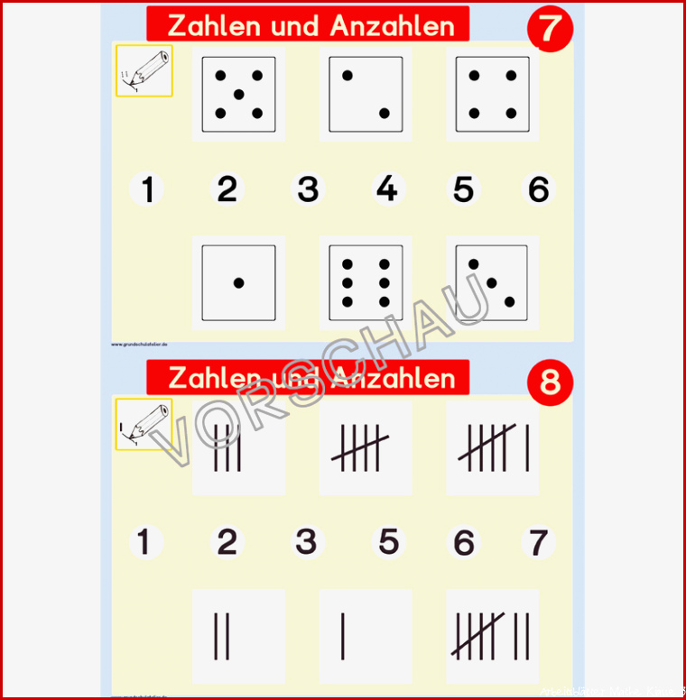 Freiarbeitskartei: Mathe Klasse 1