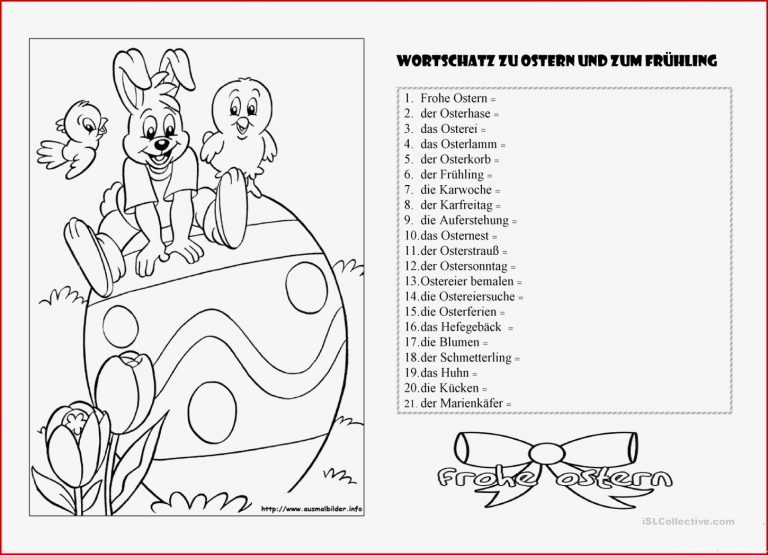 Frohe Ostern Din A5 Büchlein Deutsch Daf Arbeitsblatter