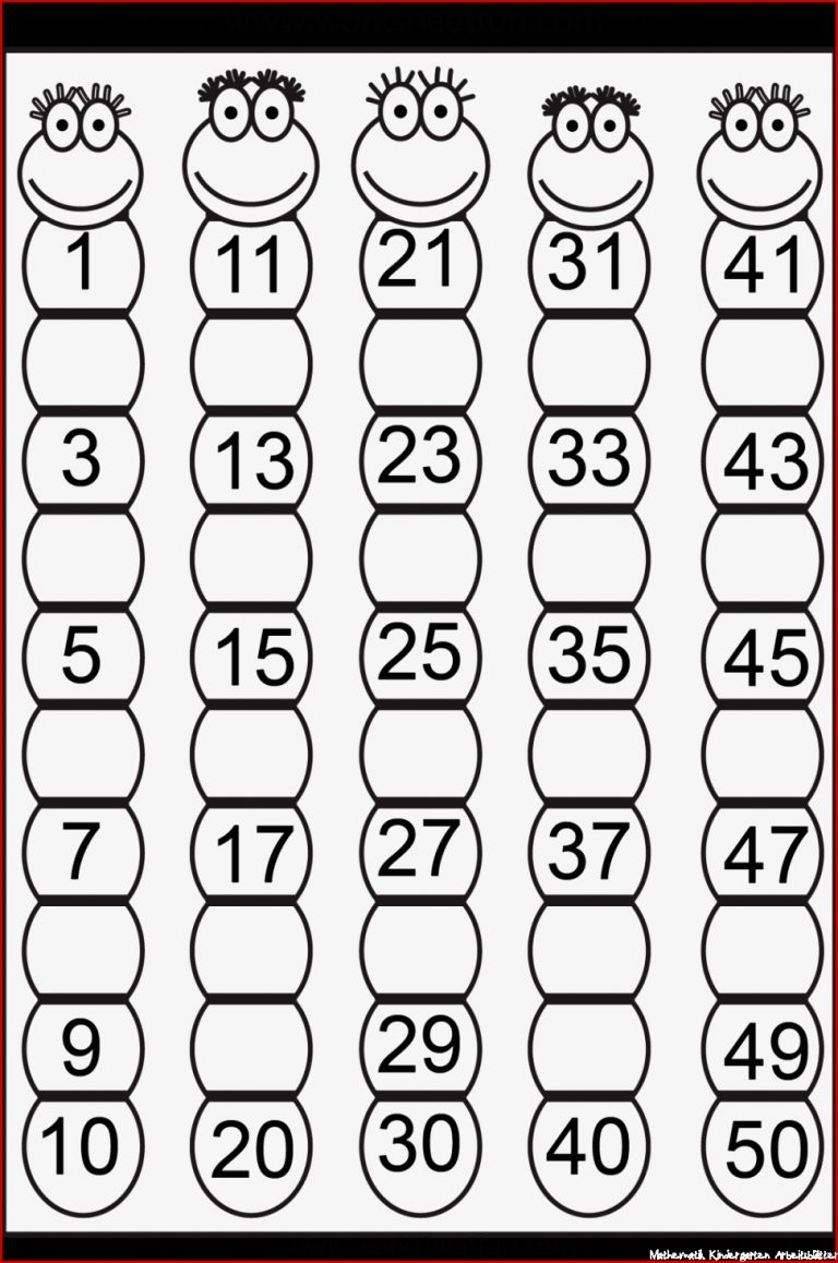 Frühlingskindergarten Mathe Und Alphabetisierung Arbeits