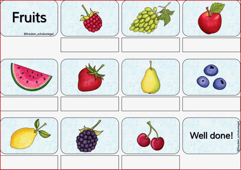 Fruits Englisch – Unterrichtsmaterial Im Fach Englisch