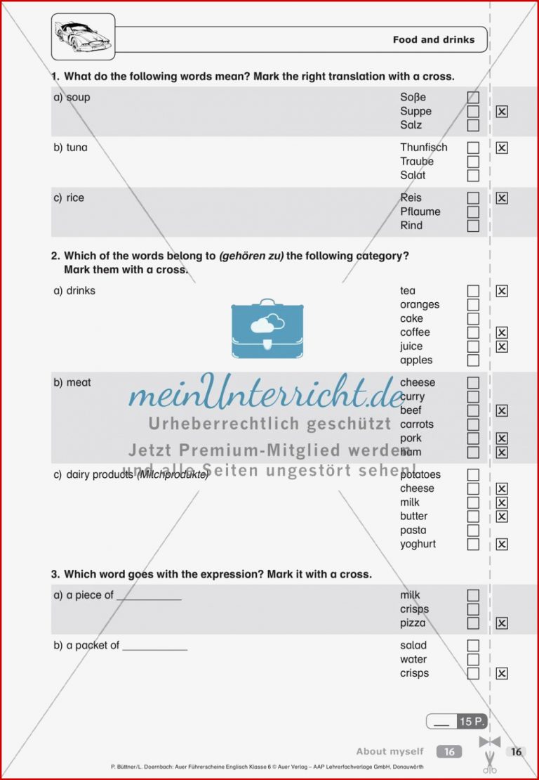 Führerschein About myself meinUnterricht