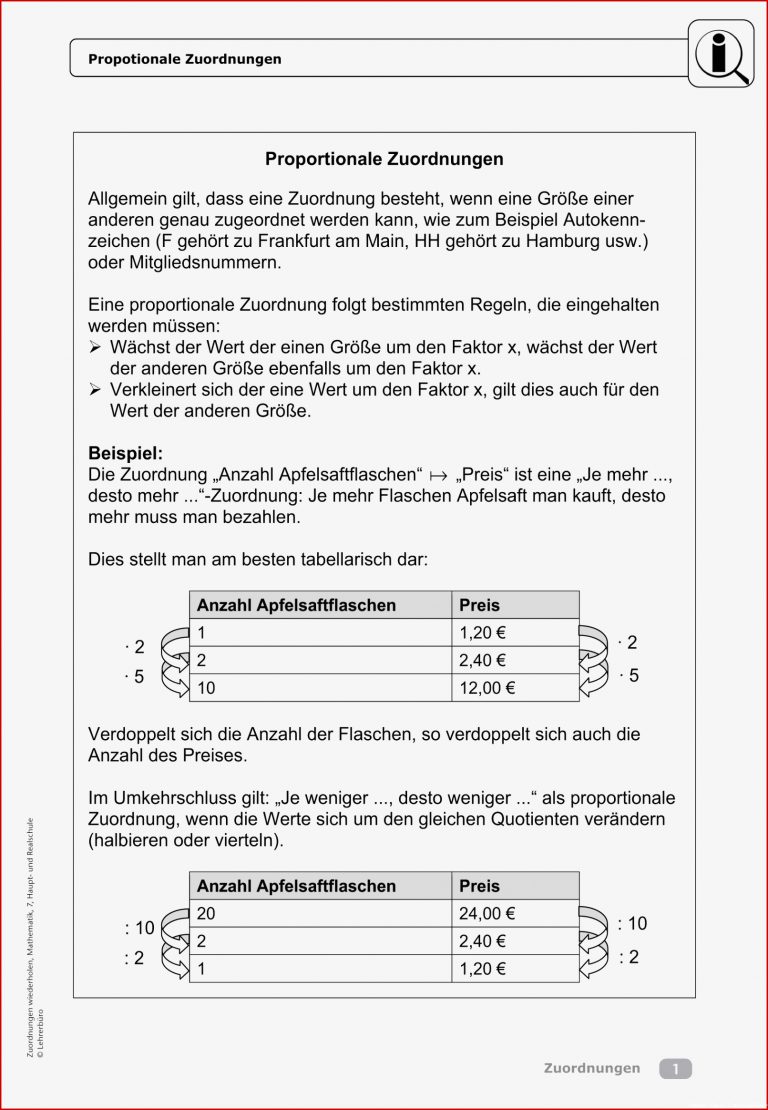 Funktionen · Arbeitsblätter · Sekundarstufe I · Lehrerbüro