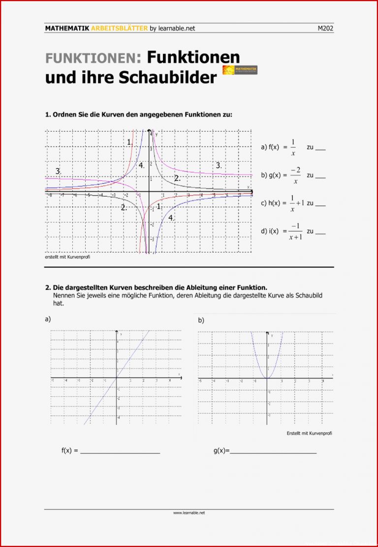 Funktionen Und Schaubilder – Unterrichtsmaterial Im Fach