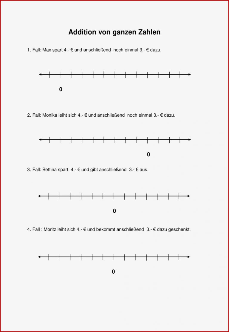 Ganze Zahlen Arbeitsbl舩ter Pdf Nancy Thompson Schule