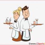 Gastronomie Clipart Kellner Und Kellnerin Illustration