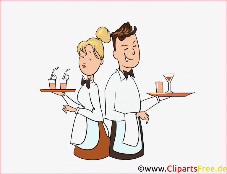 Gastronomie Clipart Kellner Und Kellnerin Illustration