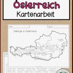 Gebirge Österreichs Kartenarbeit – Unterrichtsmaterial