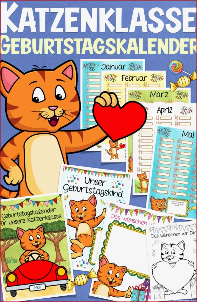 Kostenlose Geburtstagskalender Katze Katzenklasse Geburtstagskalender Katze Katzenklasse