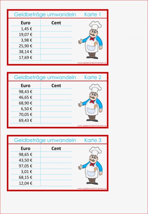 Geldbetraege Umwandeln – Unterrichtsmaterial Im Fach