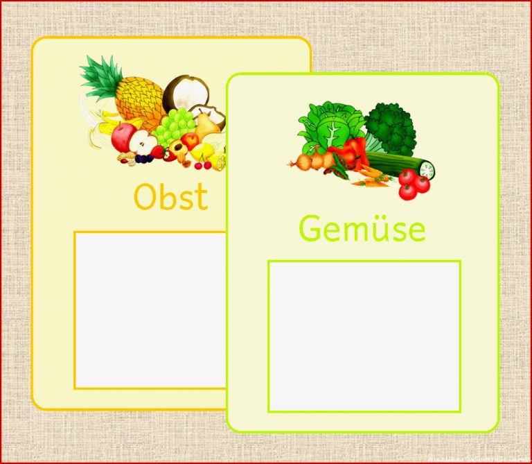 Gemüse und Obst nach Silben ordnen im Vorkurs Deutsch