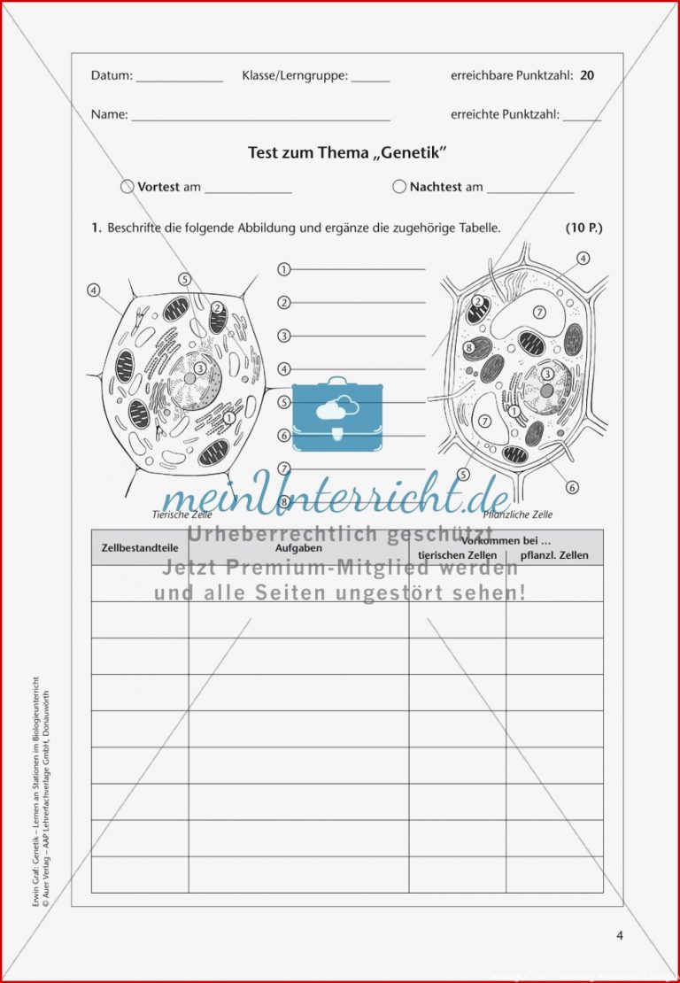 Genetik An Stationen Grundlagen Der Genetik Meinunterricht
