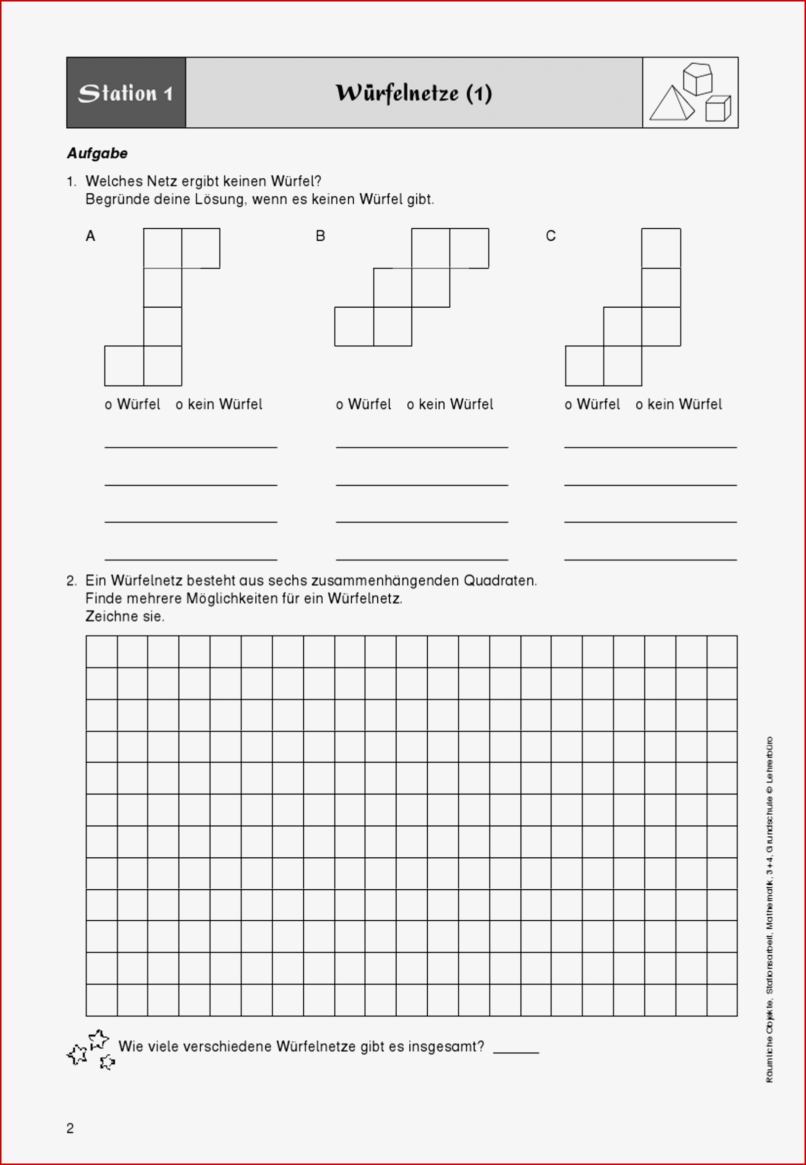 Geometrie · Arbeitsblätter · Grundschule · Lehrerbüro