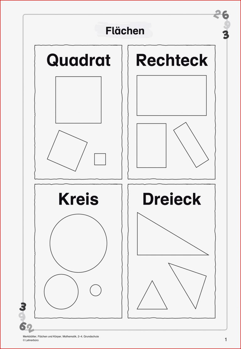 Geometrie · Arbeitsblätter · Grundschule · Lehrerbüro