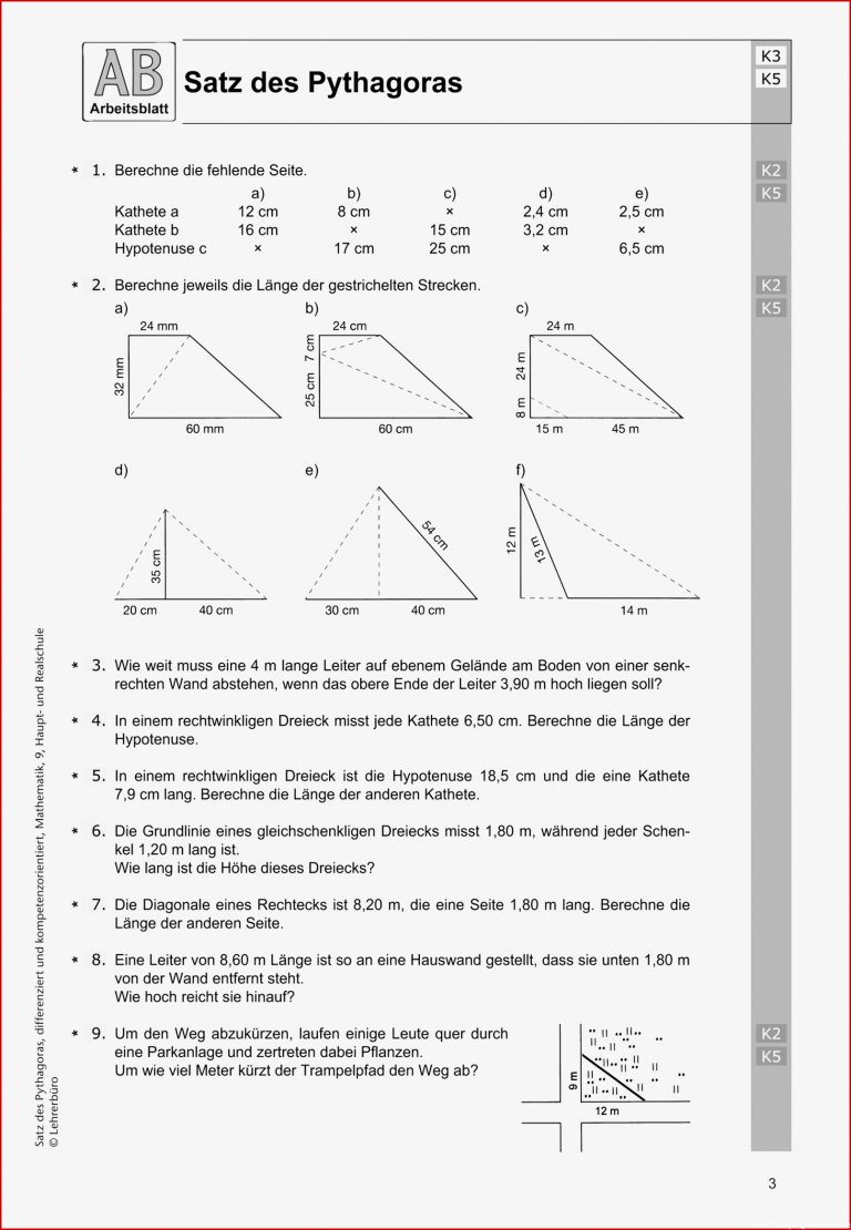 Geometrie · Arbeitsblätter · Sekundarstufe I · Lehrerbüro