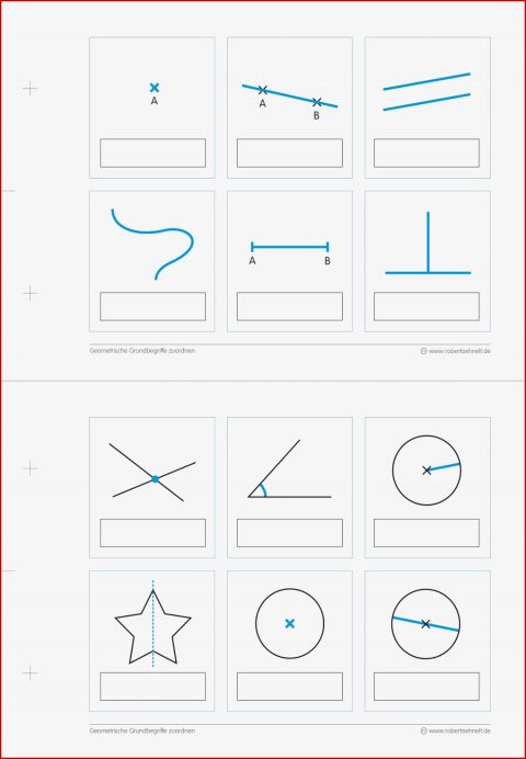 Geometrie Arbeitsblatt A5 Lang Grundbegriffe 1