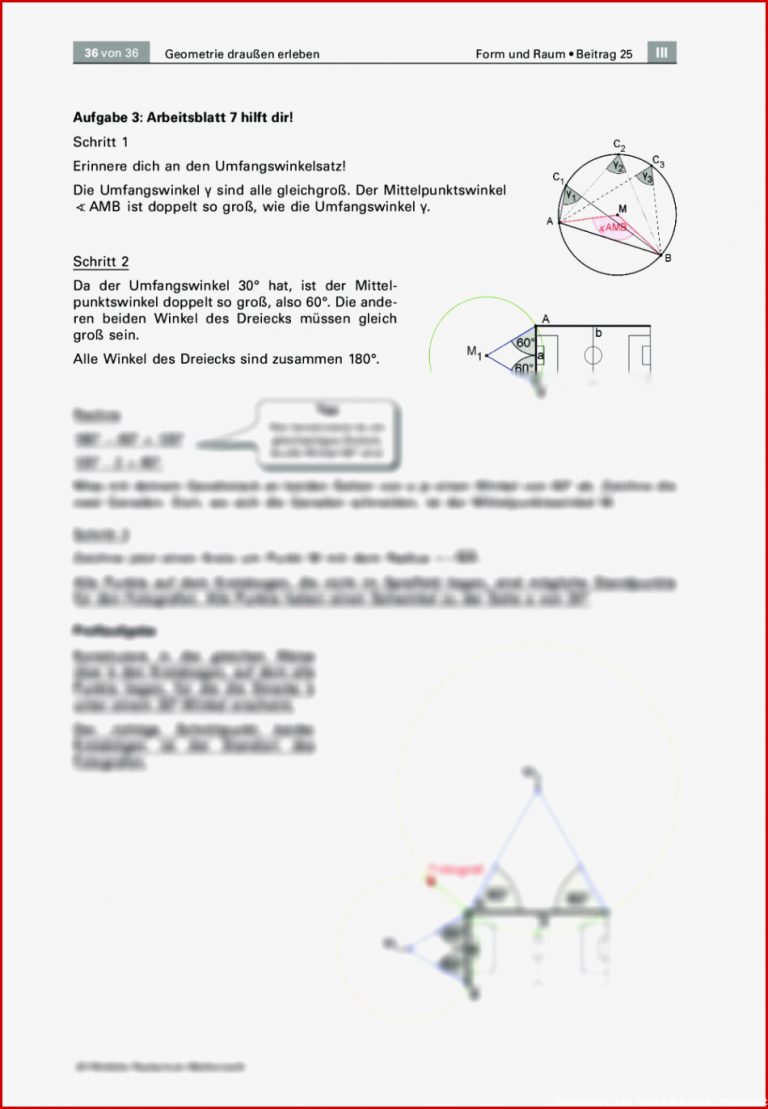 Geometrie Draußen Erleben – Satz Des Thales