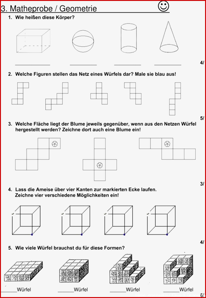 Geometrie Klasse 5 Arbeitsblätter Worksheets