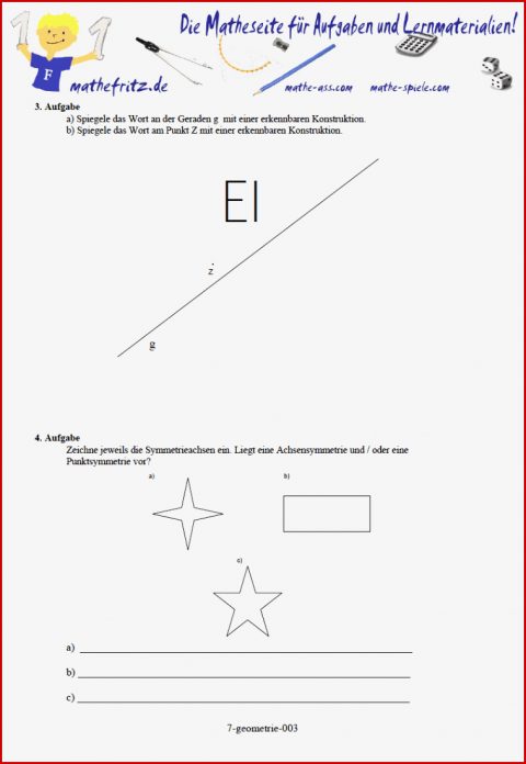 Geometrie Klasse 7 Arbeitsblatt Von Mathefritz