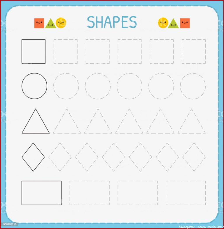 Geometrische Formen Kindergarten Arbeitsblatter