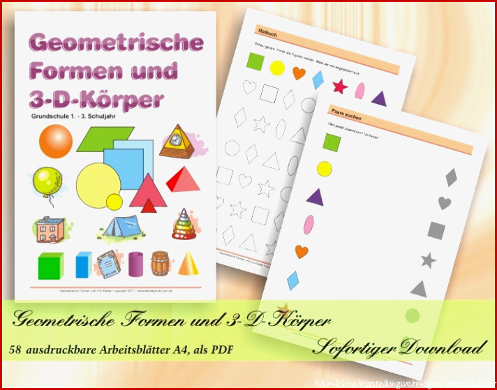 Geometrische Formen und 3 D Körper Grundschule 1 3