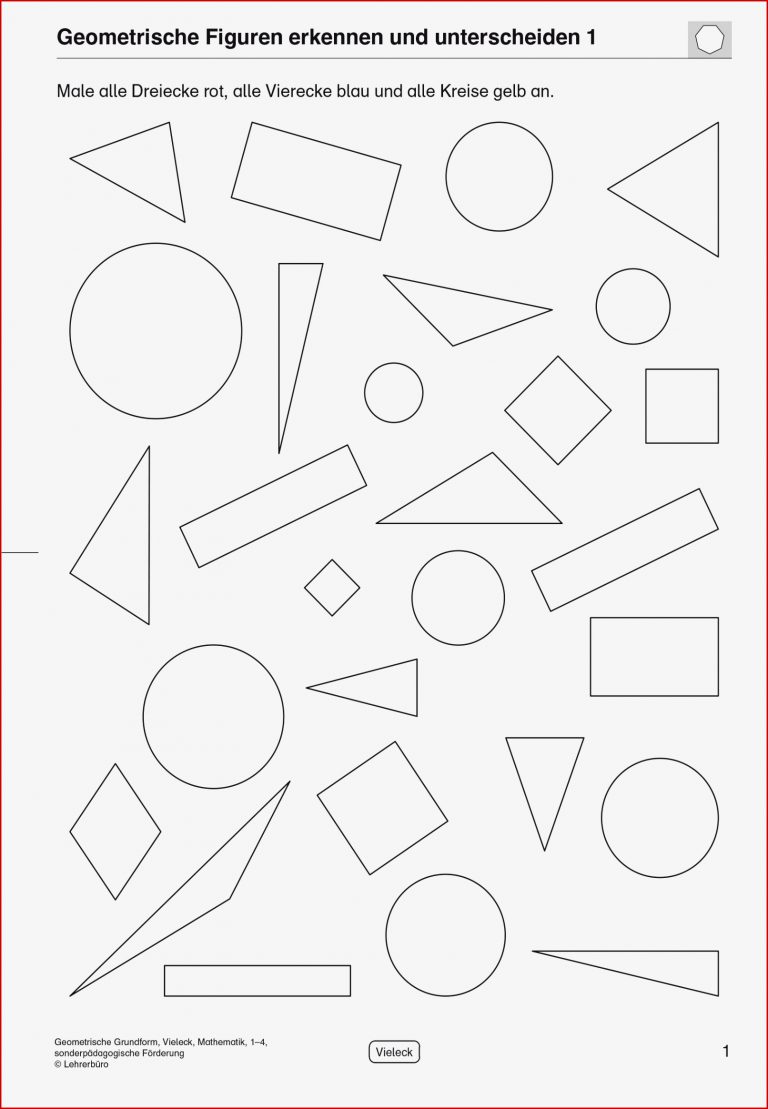 Geometrische Grundformen kinderbilderwnload