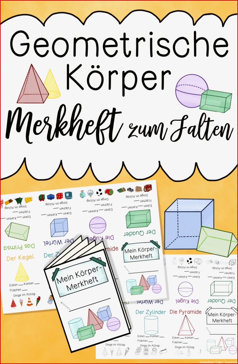 Geometrische Körper Arbeitsblätter Kostenlos Worksheets