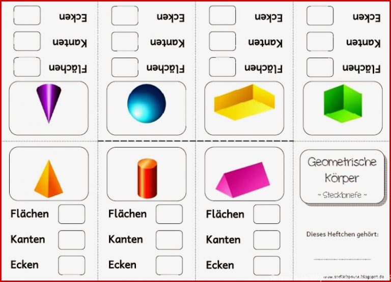 Geometrische Körper Körper Mathematik Mathematikunterricht