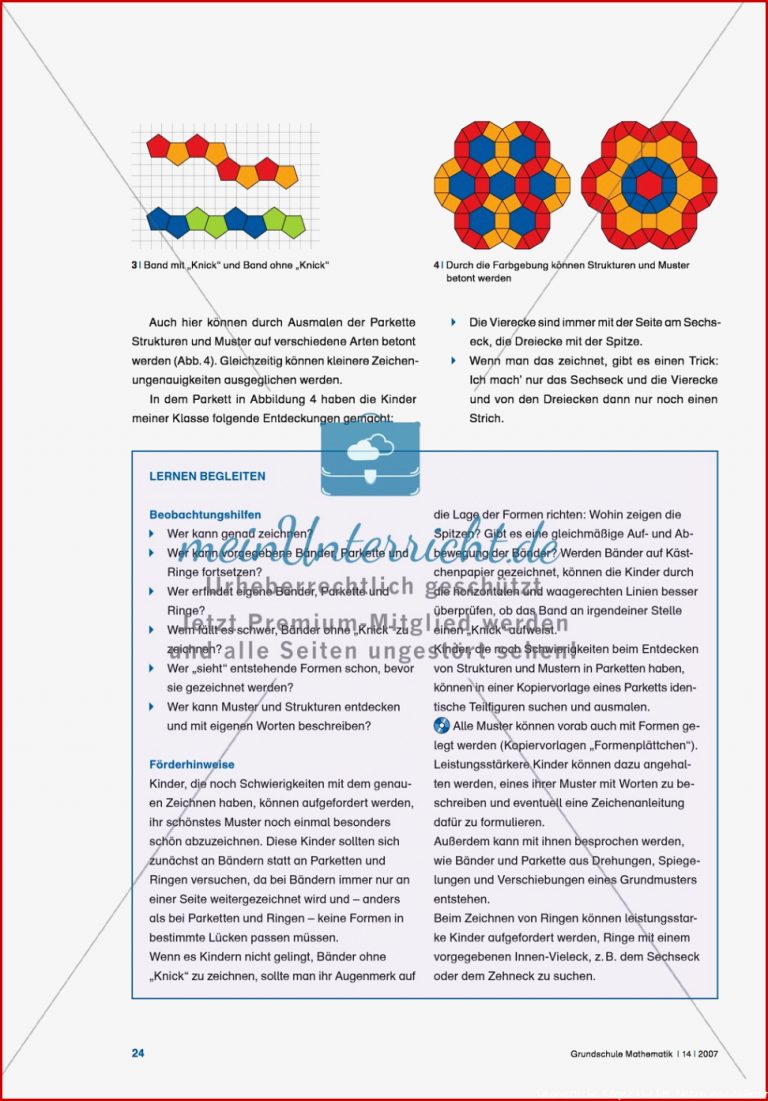 Geometrische Muster Zeichnen Grundschule