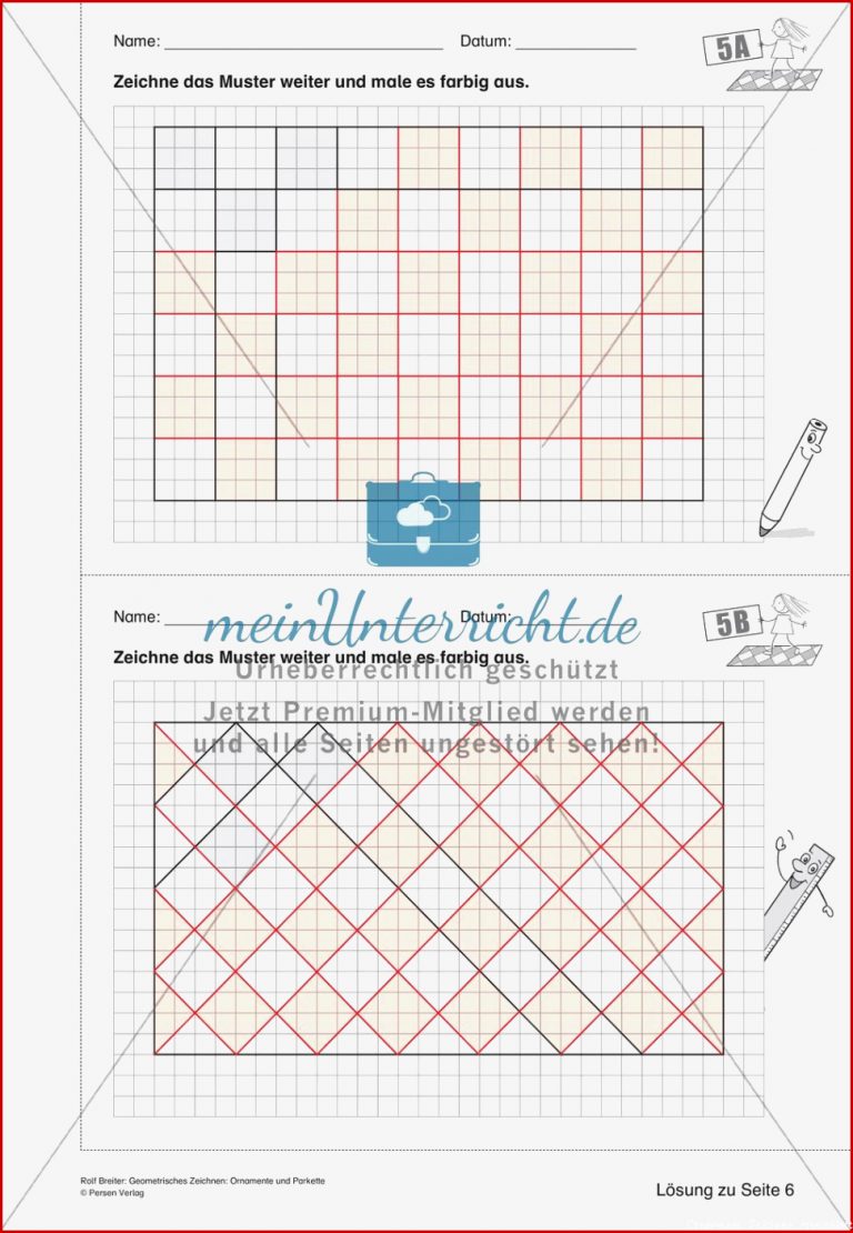 Geometrisches Zeichnen Ornamente und Parkette