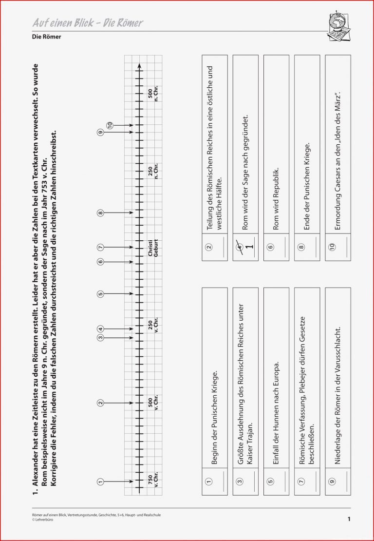 Geschichte · Arbeitsblätter · Haupt & Realschule · Lehrerbüro