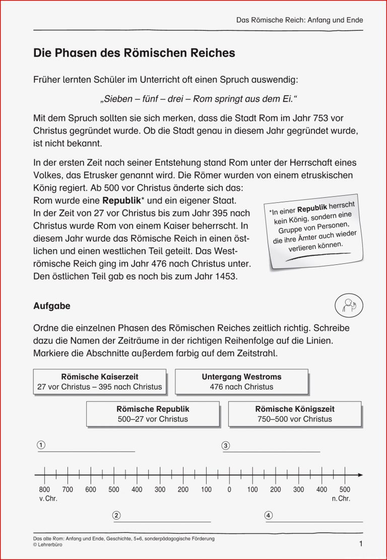 Geschichte Klasse 6 Rom Sekundarstufe