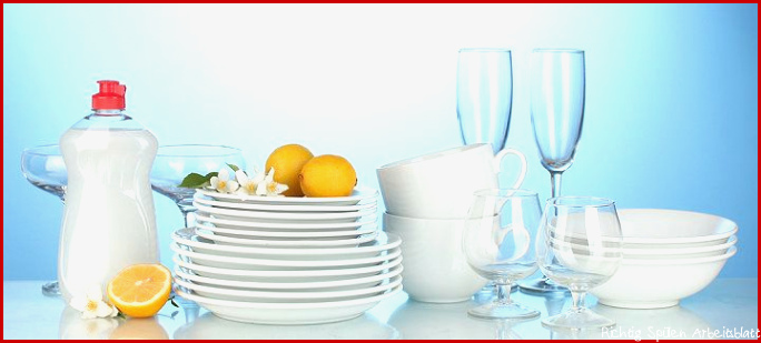 Geschirr abwaschen - Anleitung zum spülen Gläser, Besteck
