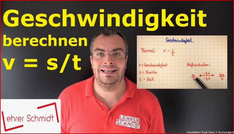 Geschwindigkeit Berechnen (nur Km/h) Mathematik Lehrerschmidt - Einfach ErklÃ¤rt!