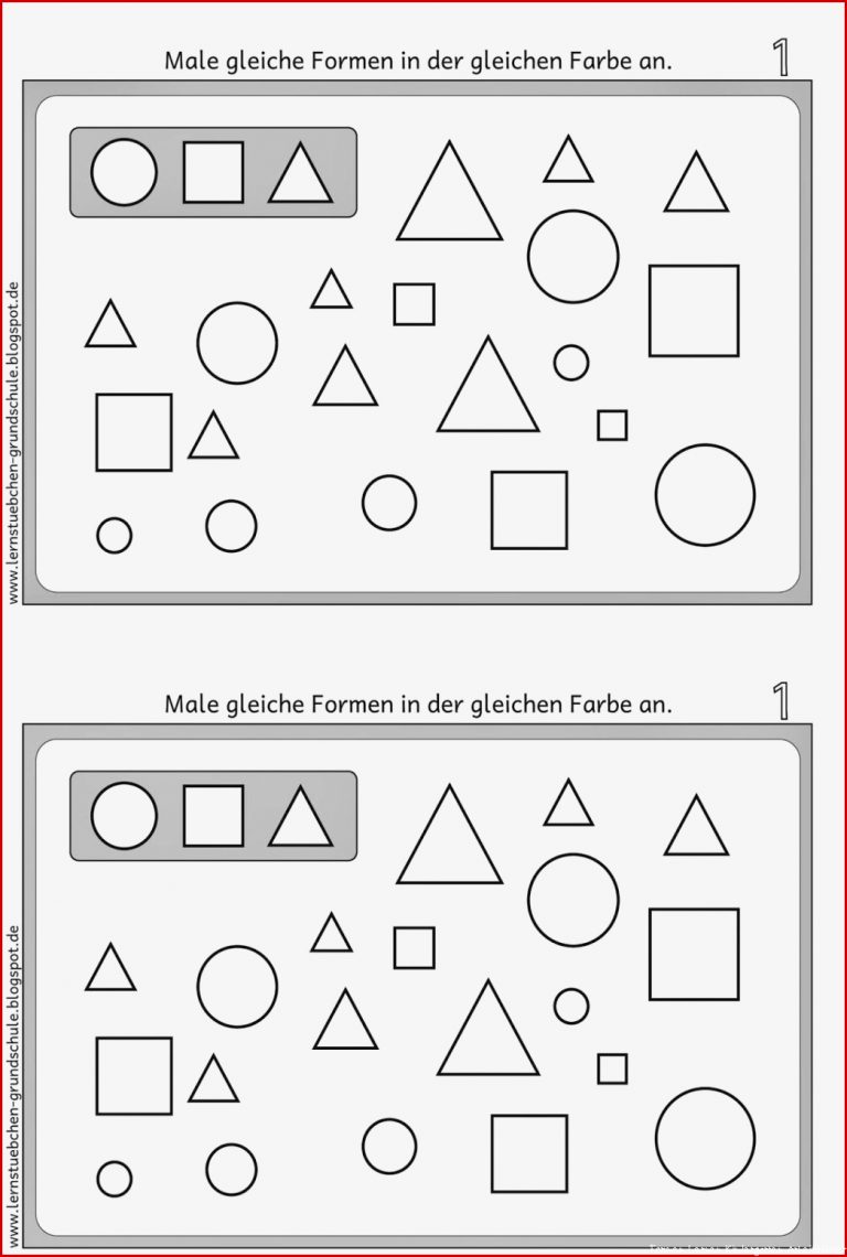 Gleiche Formen gleich anmalen