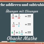 Gleichnamige Br He Ad Ren Und Subtrahieren Arbeitsblatt