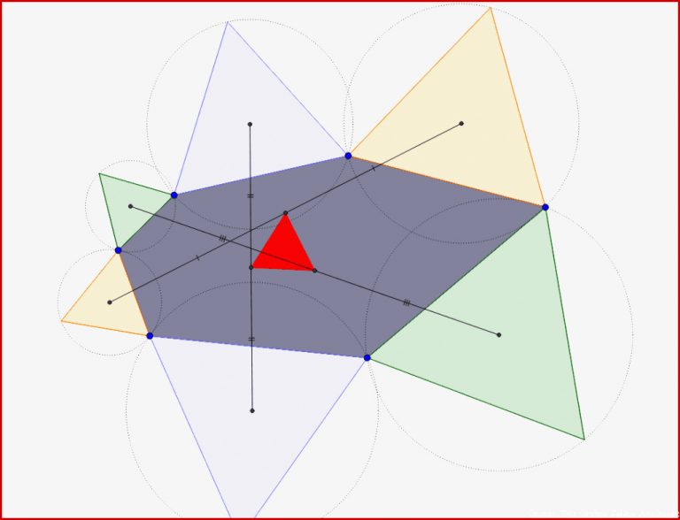 Gleichseitiges Dreieck im Sechseck – GeoGebra