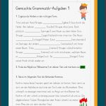 Grammatik In Der Grundschule Gemischte Übungen
