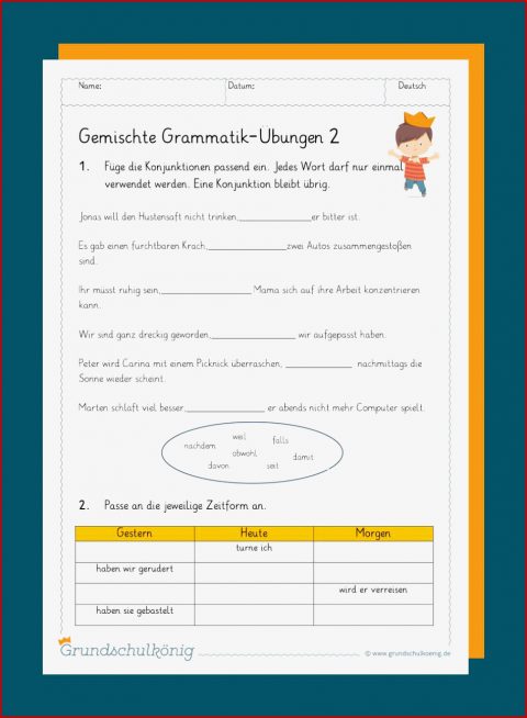 Grammatik In Der Grundschule Gemischte Übungen