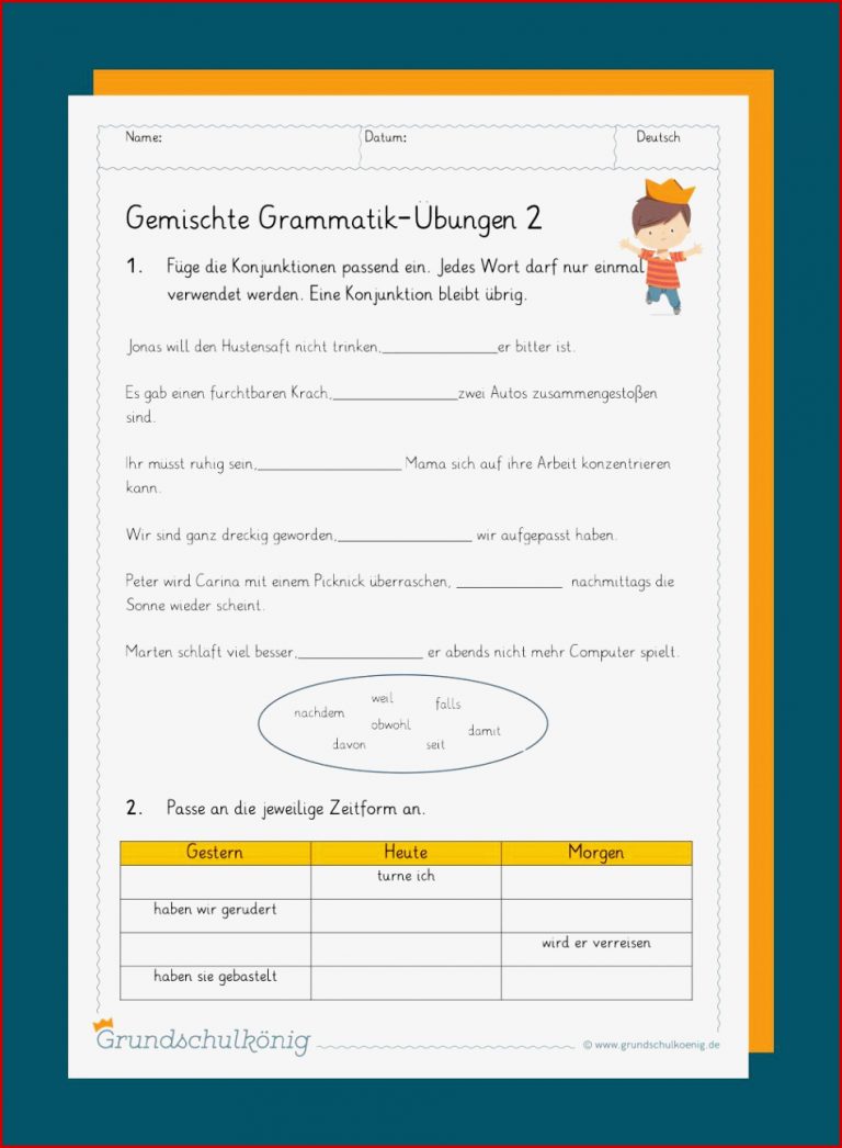 Grammatik In Der Grundschule Gemischte Übungen