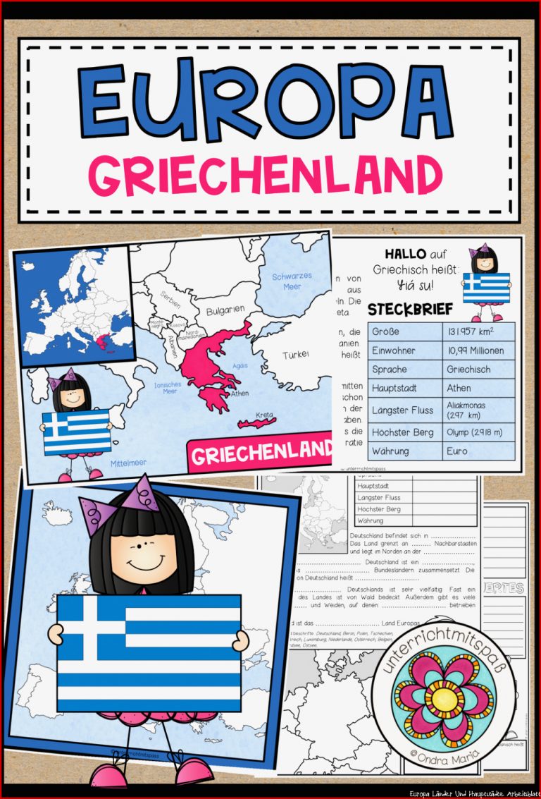 Griechenland Länderkunde Europa – Unterrichtsmaterial im