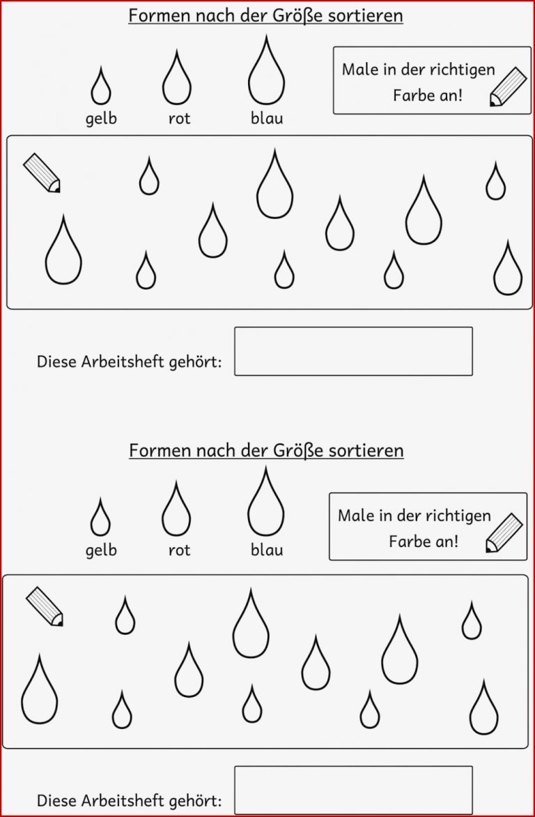 Größenvergleich von Formen