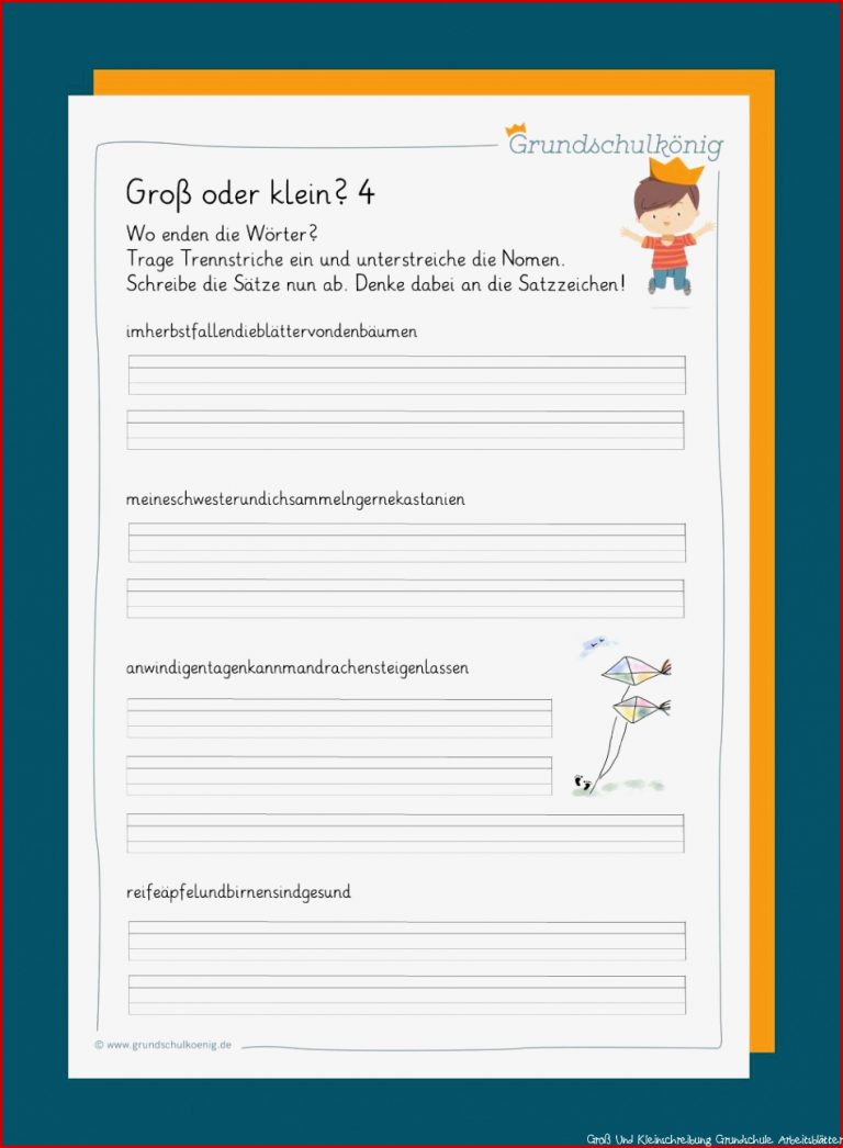 Groß Und Kleinschreibung Arbeitsblätter Klasse 7 Worksheets