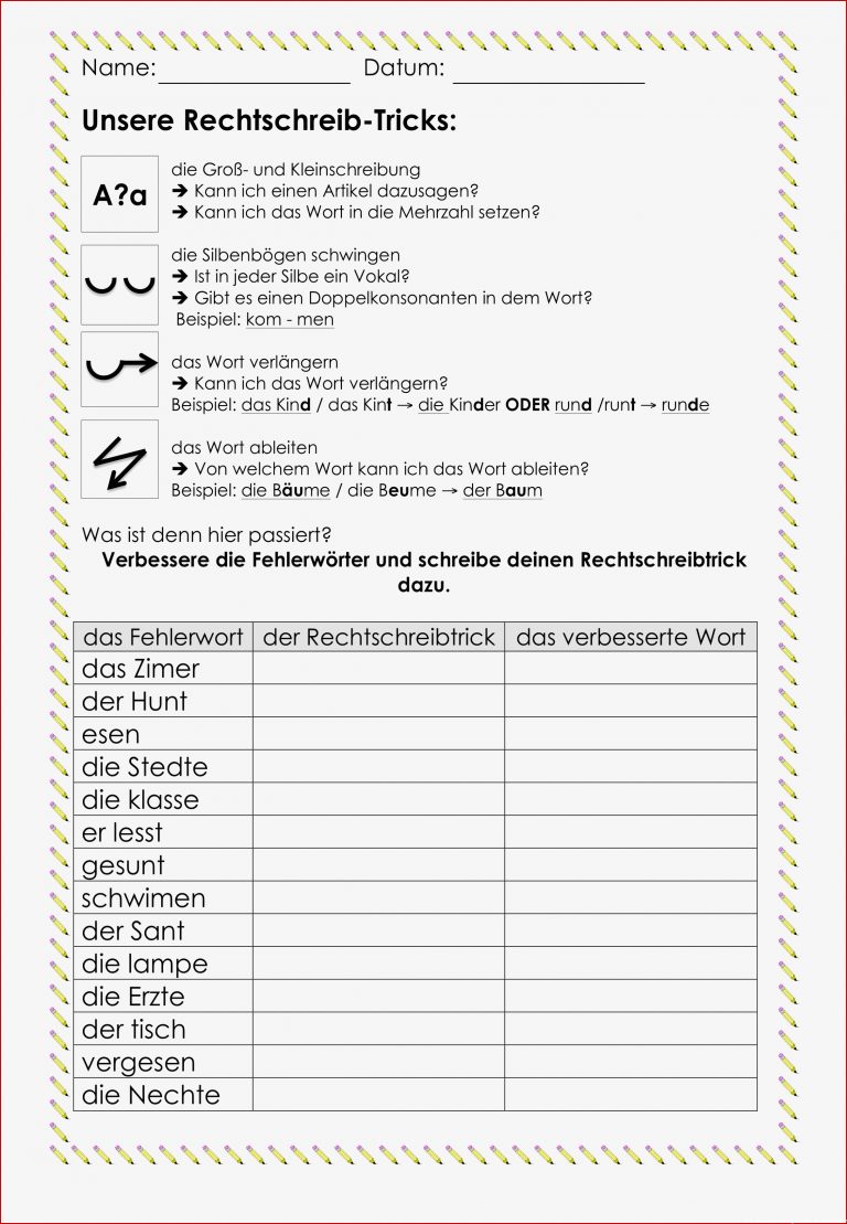 Groß Und Kleinschreibung Arbeitsblätter Zum Ausdrucken