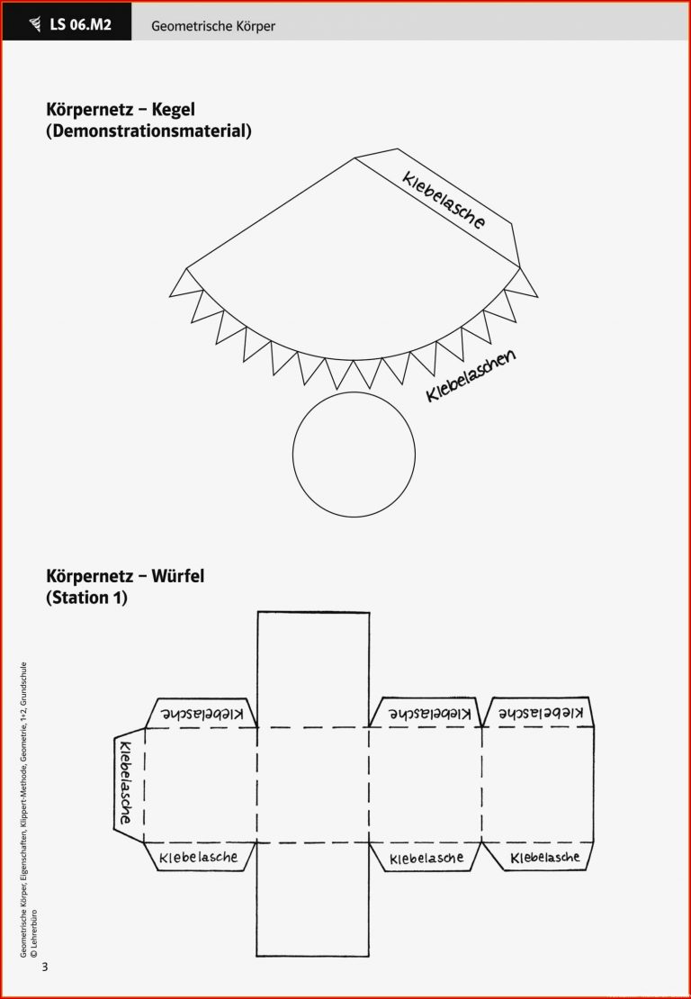 Großartig Geometrische Körper Grundschule Arbeitsblätter